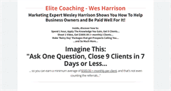 Desktop Screenshot of elitecoaching-wesharrison.com
