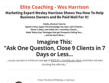 Tablet Screenshot of elitecoaching-wesharrison.com